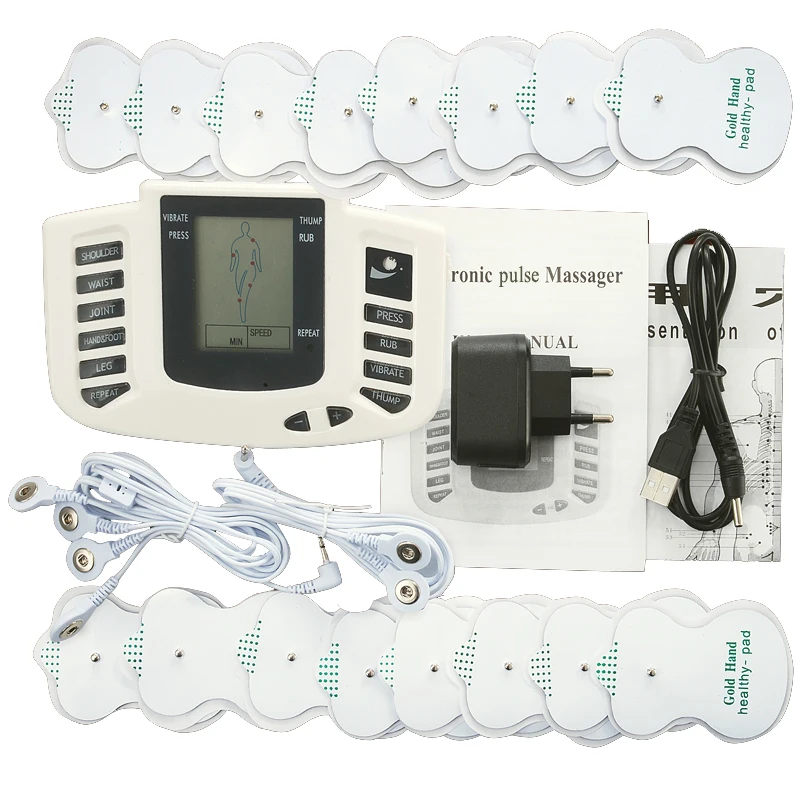 Tens ems massager electro stimulation muscle stimulator electrostimulator fisioterapia physiotherapy machine 16 pads | Красота и