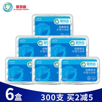 

Hot Selling Season High Tensile Orthodontic Dental Floss Stick Ultra-Fine N Shave Toothpick Line Teeth Bar Family 6 Boxed 300