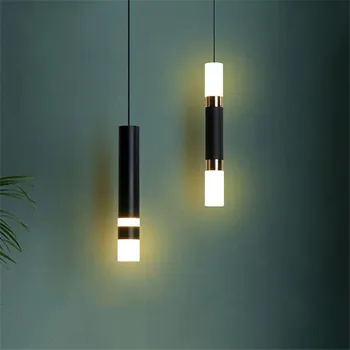 

Thrisdar Nordic Long Tube LED Pendant Light Kitchen Dining Room Bar Counter Shop Hanging Light Bedroom Bedside Ceiling Lamp