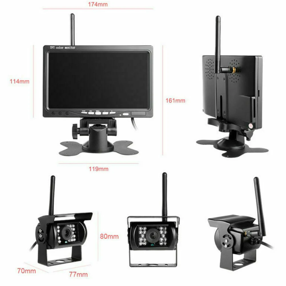 Для грузовых автомобилей, Ночное видение автобус Реверсивный Камера прочный универсальный пульт дистанционного управления Управление парковки Системы Простая установка Беспроводной 7 дюймовый монитор