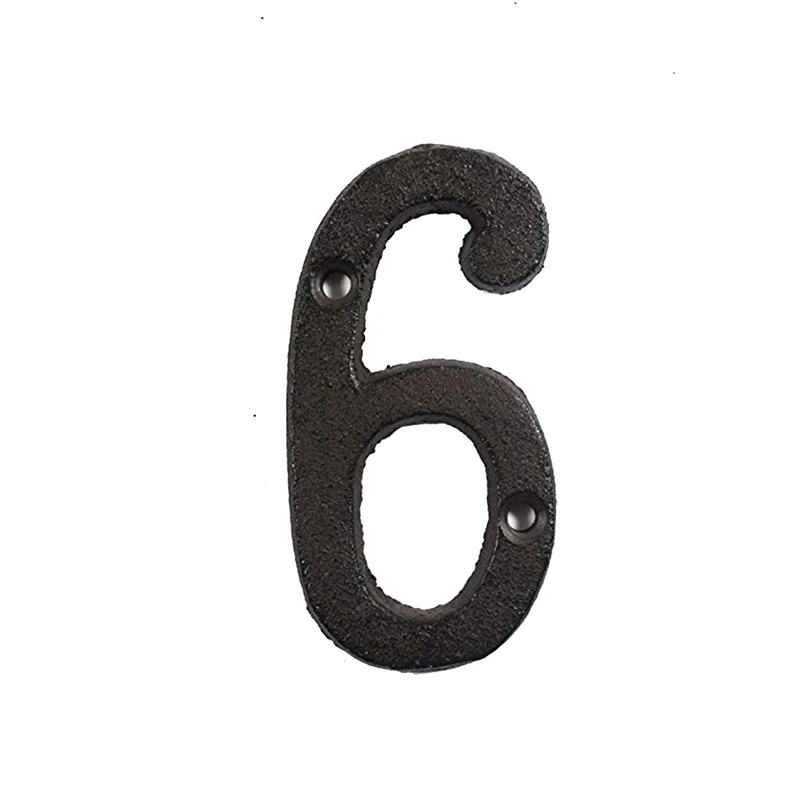 Newly Metal Letters Numbers Cast Iron Decoration House Sign Doorplate DIY Cafe Wall CLA88
