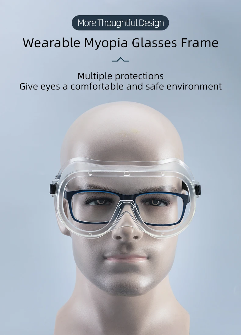 ROCKBROS Windproof Cycling Glasses Totally Closed Labor Protection Goggles Transparent Dust-proof Splash-proof Sports Goggles