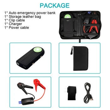 

Car Automobile Emergency Start Power Black Portable Automatic Jump Starter For 12v Headlight Car Emergency Mobile Power Kit