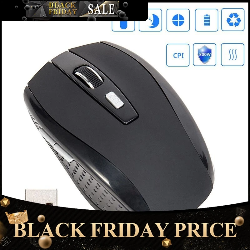 

Wireless Mouse 2.4G Portable Wireless Mouse Cordless Optical Scroll Mouse For PC Laptop D25