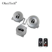 OkeyTech 3 Buttons Flip Folding Car Remote Key Pad For Honda Civic Accord Jazz CRV HRV Replacement Key Pad Accessories