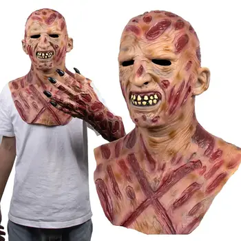 

Halloween Scary Mask Krueger Latex Mask Cosplay Props For Adults Fancy Dress Party Party Horror Headgear Halloween Decoration