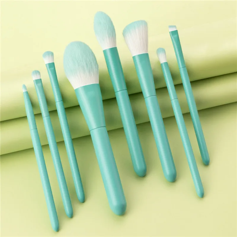 New 8Pcs Professional Makeup Brushes Set Face Mask Eye Shadow Eyebrow Foundation Cosmetic Brush Tools