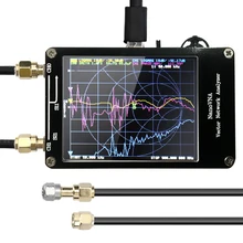 Analisador handheld portátil da antena da frequência ultraelevada da frequência ultraelevada do mf vhf da tela de toque da indicação digital de 50khz-900mhz da rede do vetor