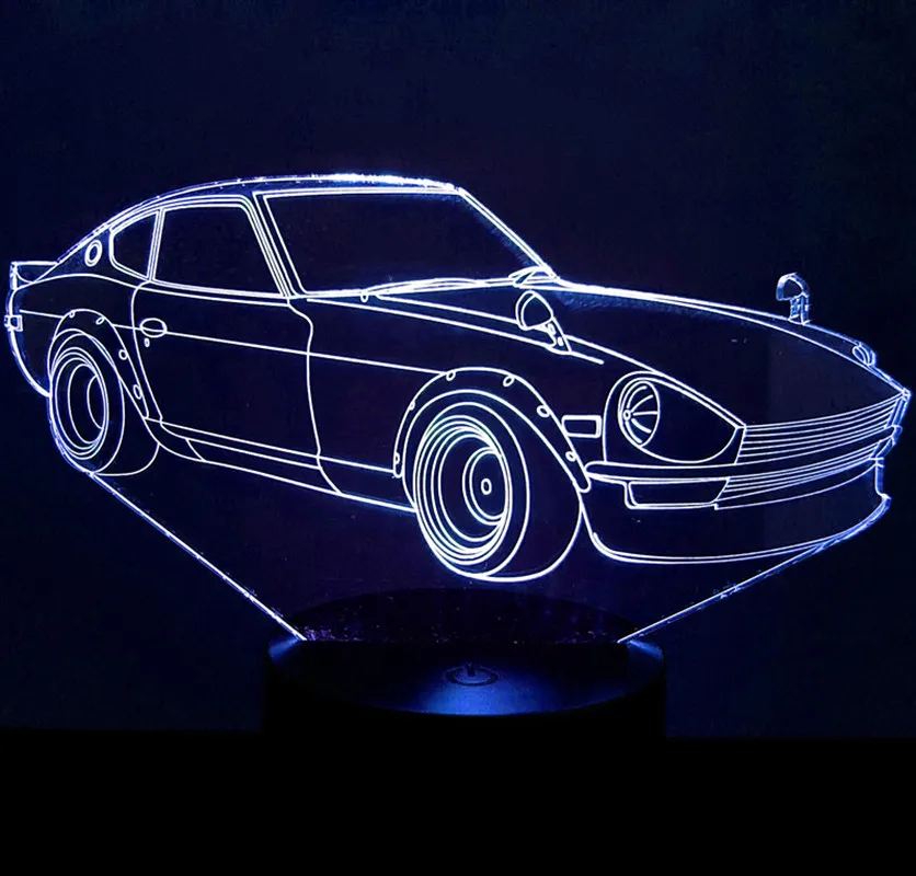 

New Car 3D Lamp 7 Color Led Night Lamps For Kids Touch Led Usb Table Lampara Lampe Baby Sleeping Nightlight