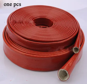 

1M silicone fiberglass sleeve heat-resistant fire protection sleeve insulation sleeve asbestos sleeve protection hose id4-25mm