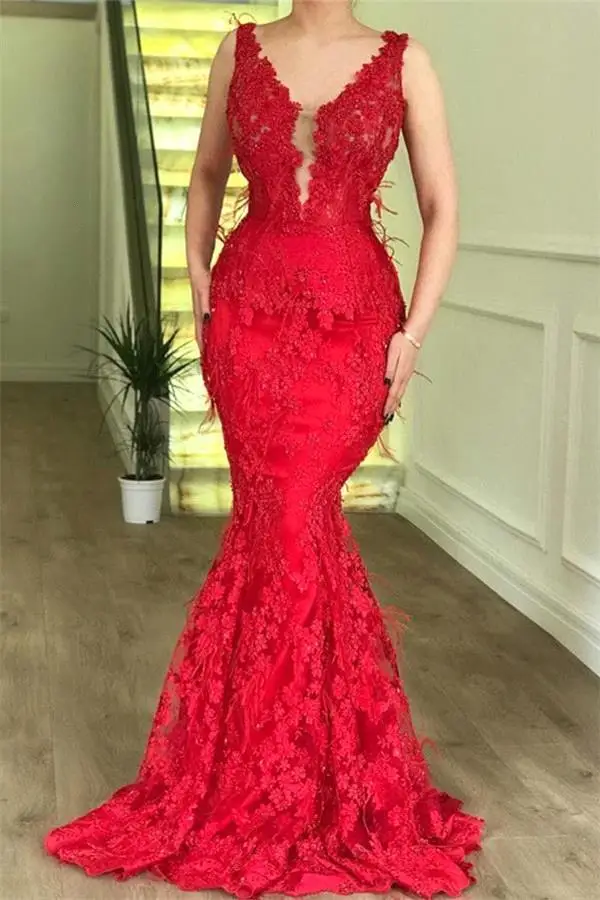 Vestidos Largos Fiesta элегантное вечернее платье русалки красное Тюлевое длинное роскошное вечернее платье кружевное вечернее платье праздничные наряды