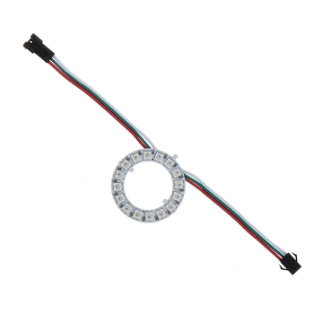 

CLAITE DC5V 16 Bits 5050 RGB WS2812B LED Module Strip Ring Lamp Light with Integrated Drivers Board Circle Development Board
