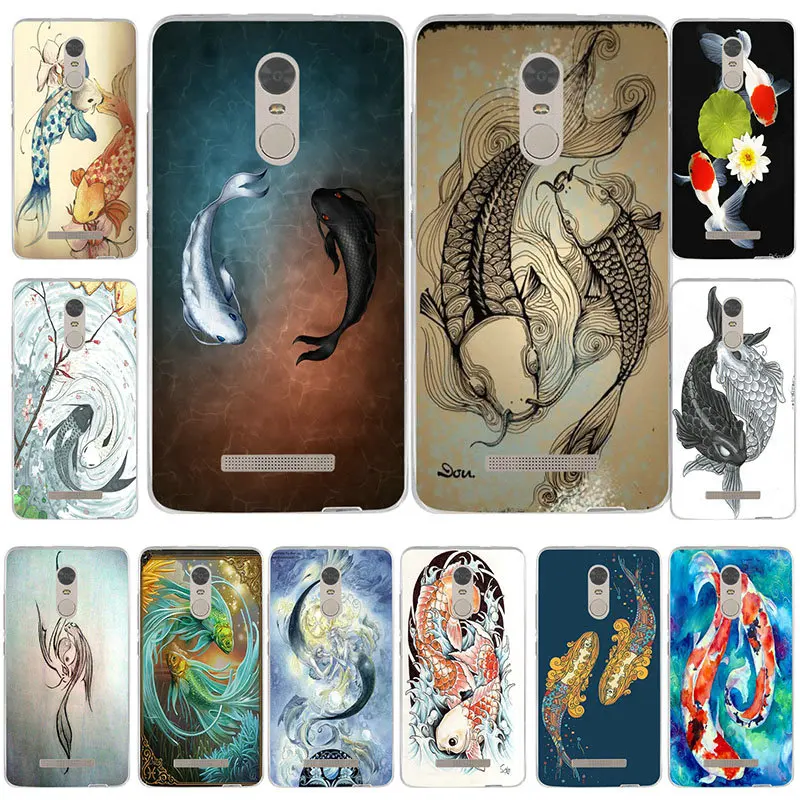 Мягкий чехол для телефона из ТПУ Xiaomi Redmi Mi Note 4X 2 3 3S 4A 5 6 5S 5X 5A 6X Pro Plus Koi Yin Yang Fish |
