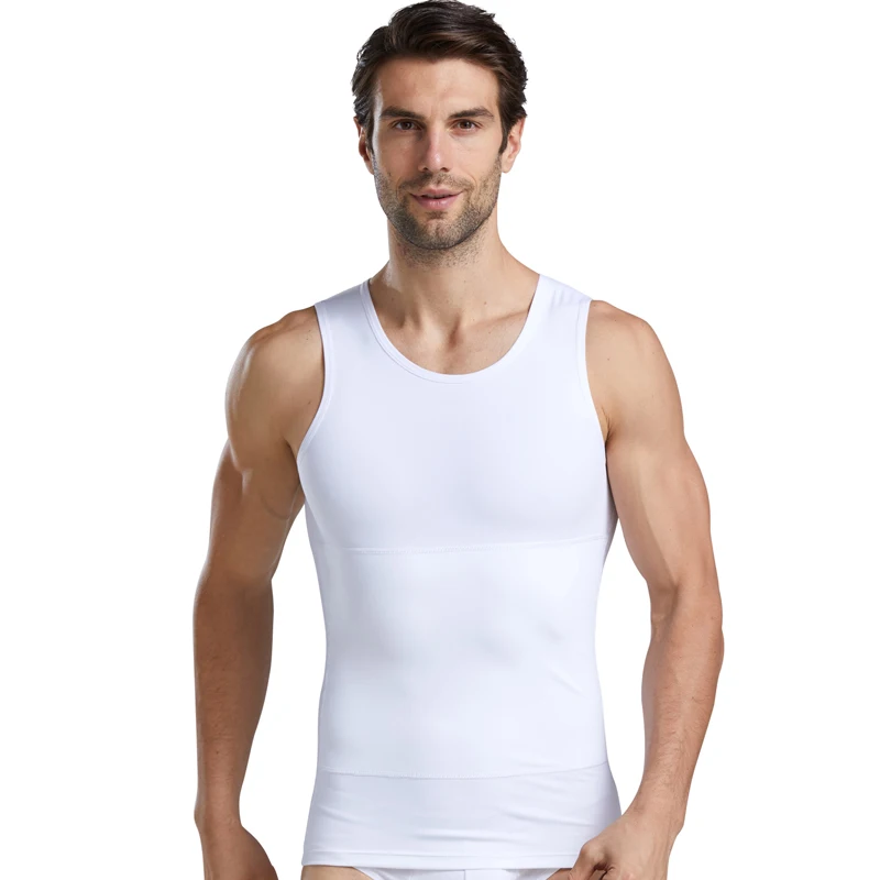 

Slimming Men Nylon Body Corset Vest Shirt Shapewear Compression Abdomen Tummy Waist Belly Shaper Stretchy Underwear Fitting