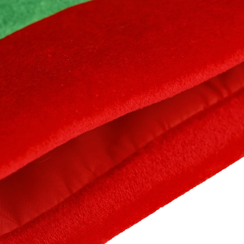 Christmas Elf Hat Adults With Ears Red Green Striped Design One Size Fits Most Non-woven Elf Hat With Ears 48 x 30cm 38 x 28cm