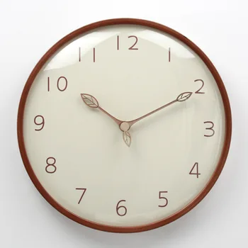 

Gold Wall Clock Brife Wall Watch Unique Wall Clocks Decor Wood Luxury Silent Study Modern Europe Japanese Living Room Home L