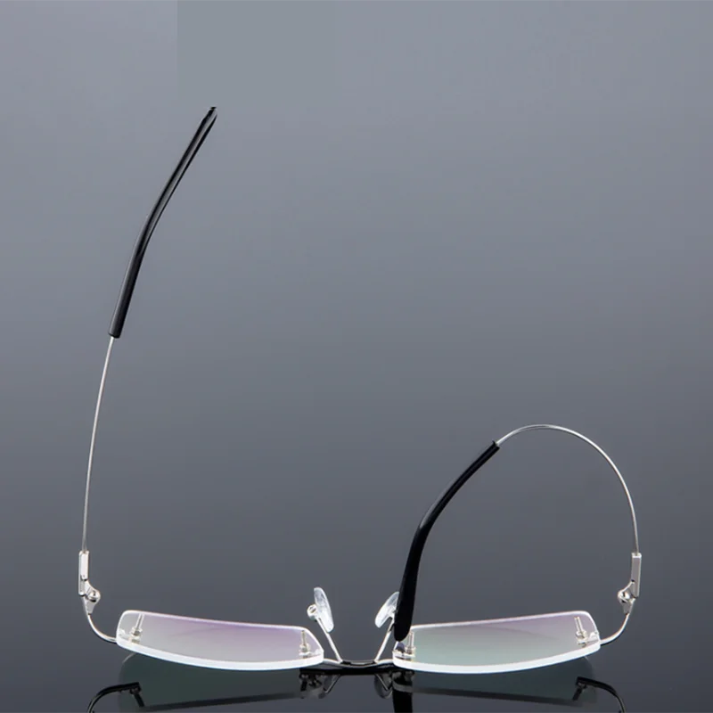 Anty niebieskie światło Stop tytanu bezramowe kwadratowe okulary dla krótkowzroczności kobiety mężczyźni okulary korekcyjne bez oprawek 0 -0,5 -0,75 do -6,0 7 Anty niebieskie światło stop tytanu bezramowe kwadratowe okulary dla krótkowzroczności kobiety mężczyźni okulary korekcyjne bez oprawek 0 -0,5 -0,75 do -6,0 5