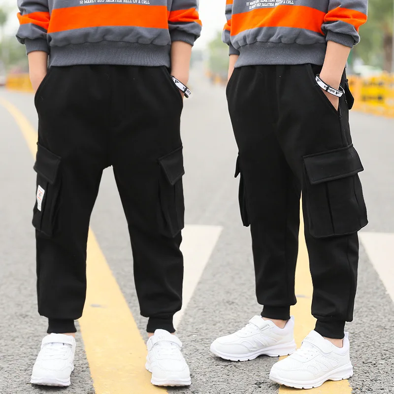 

Childrenswear Bib Overall CHILDREN'S Trousers 2019 New Style Spring And Autumn Boys' Casual Pants Korean-style Fashion Big Boy 1