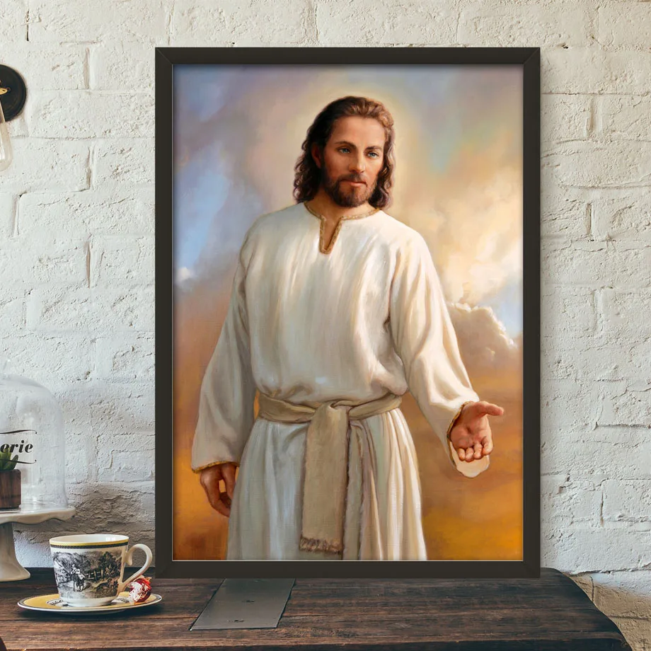 

Wall Art Canvas Painting Jesus And Virgin Mary Bible Stories Nordic Posters Portrait Prints Pure Sacred Wall Pictures Home Decor