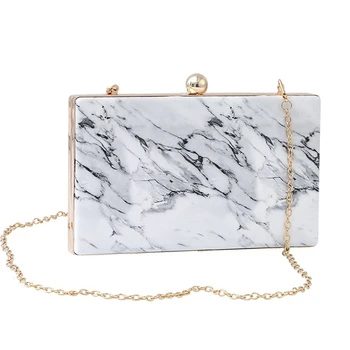 

New Bag Marble Print Evening Clutch Bags Women Shoulder Bag Vintage Elegant Lady Party Wedding Cute Purses Handbags