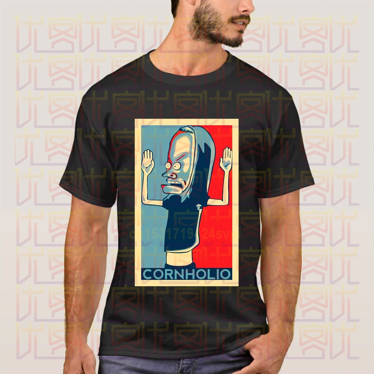 Новинка 2020 летняя популярная футболка с большим логотипом cornholio 100% хлопок