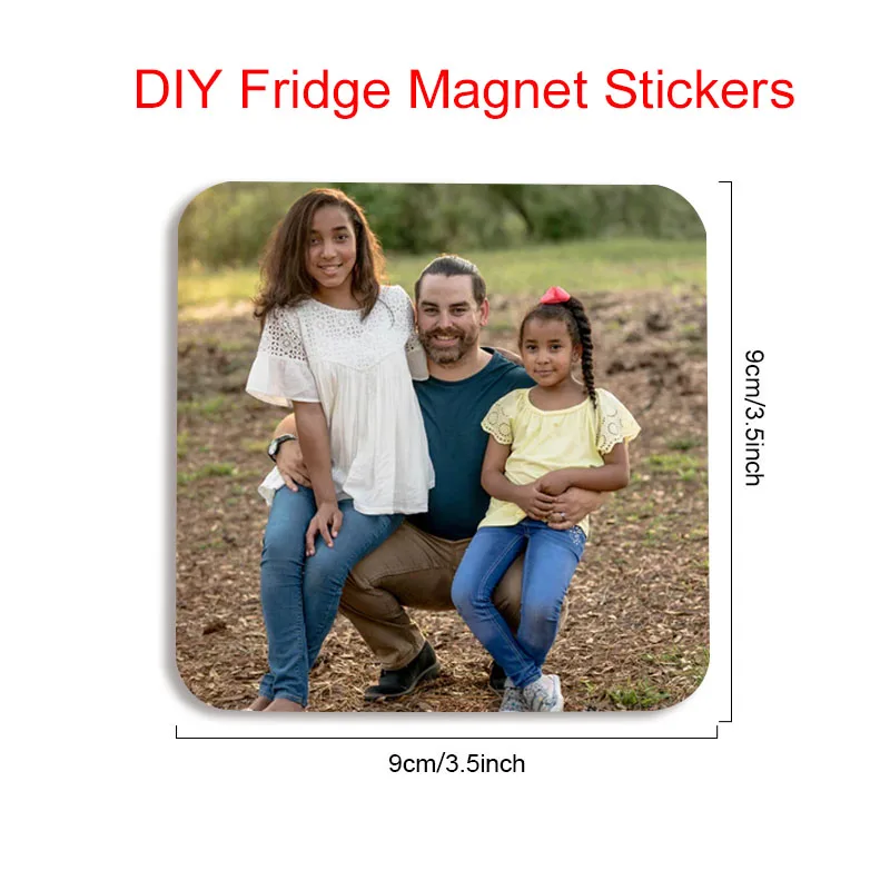 DIY Souvenir Fridge Magnet Stickers Personal Customized Sublimation Magnet for Refrigerator Fridge Magnet Your Family Photo