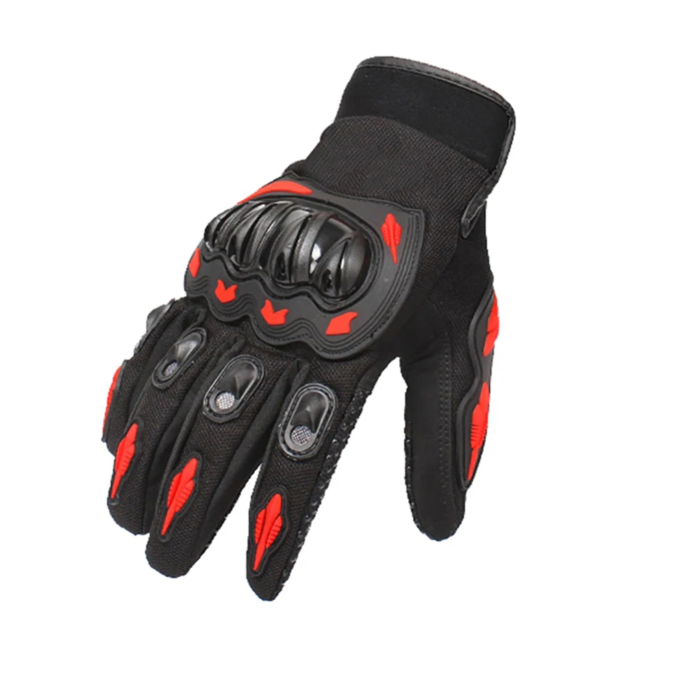 Перчатки для верховой езды мотоциклетные зимние летние Защитное снаряжение для мотокросса гоночные перчатки Новые - Цвет: Red