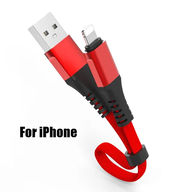 USB C кабель 2.4A Быстрая зарядка type C микро кабель для iPhone 11 samsung S10 huawei P30 Зарядка данных короткий 0,3 м для iPhone зарядное устройство - Цвет: For iPhone
