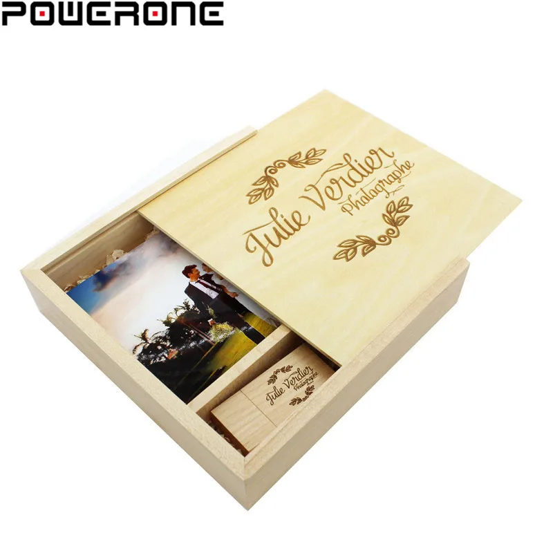 POWERONE usb флеш накопитель 2 0 деревянный фотоальбом 4 ГБ 8 16 32 64 128 бесплатный