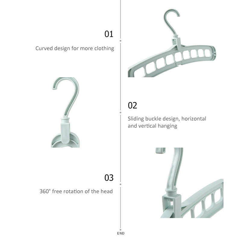 Вешалка для одежды с девятью отверстиями Органайзер Домашний для хранения вращающаяся Волшебная вешалка для одежды складная вешалка для сушки одежды