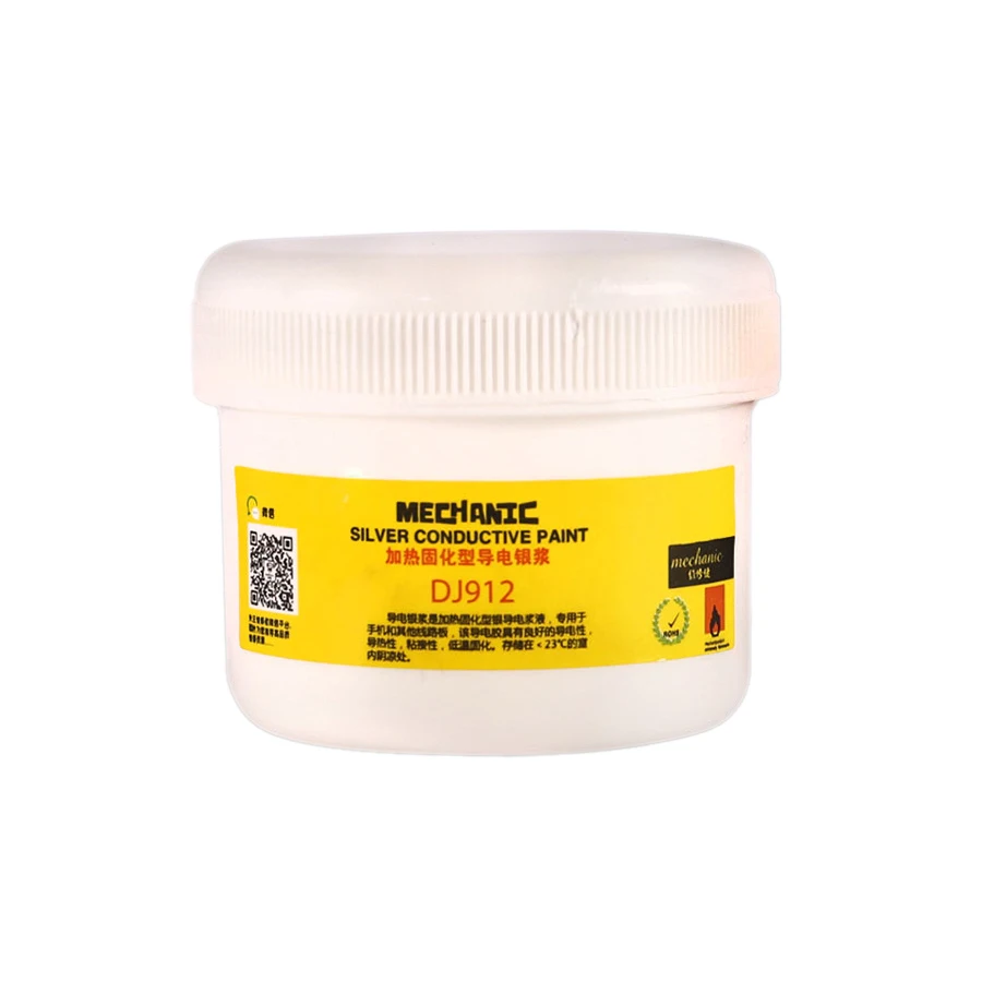 

100g MECHANIC Conductive Silver Pulp 100% Silver Conductive Glue Wire Electrically Paste Adhesive Paint PCB Repair