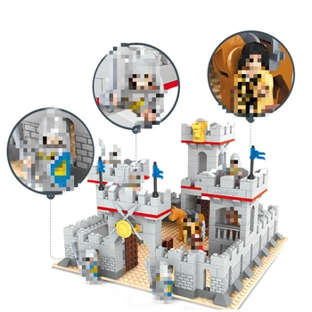 

3D Model building blocks horse castle prince knights 686pcs educational bricks Compatible All Brands toys for kids
