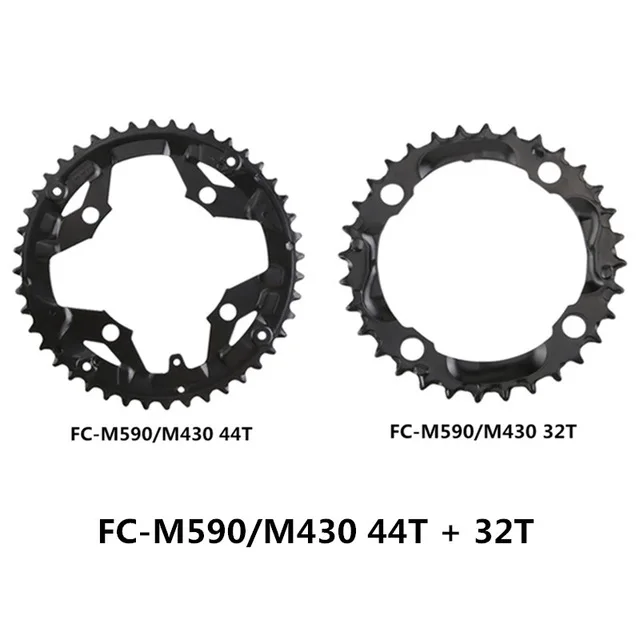 SHIMANO FC-M590/FC-M430 Звездочка для горного велосипеда колеса 44 T/42 T/32 T/22 T запасные части совместимы с Shimano высокого качества - Цвет: 44T and 32T