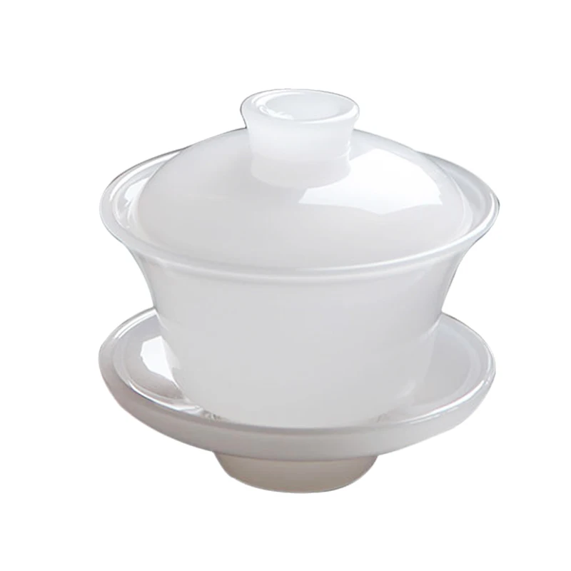 Чайная чашка Gaiwan из нефрита и фарфора 150 мл|Пиалы для чая| |