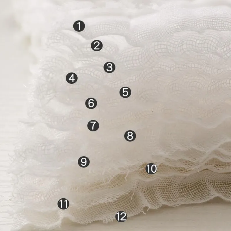 Муслиновые подгузники из плотной ткани, Детские многоразовые подгузники, моющийся абсорбент, подгузники, подгузник для новорожденных, 6 шт