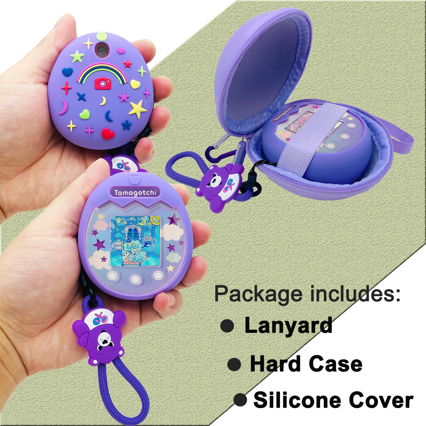 transporte para tamagotchi pix com cordão presentes