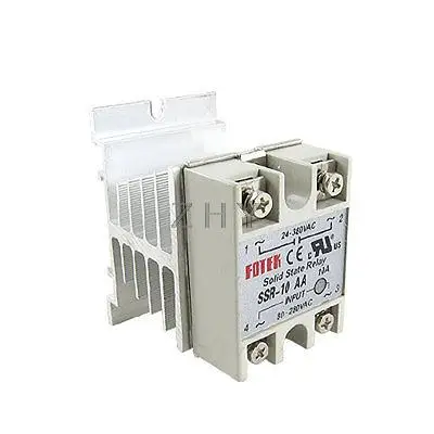 

SSR Solid State Relay AC-AC 10A 80-250V / 24-380V w Heat Sink Dzdmz