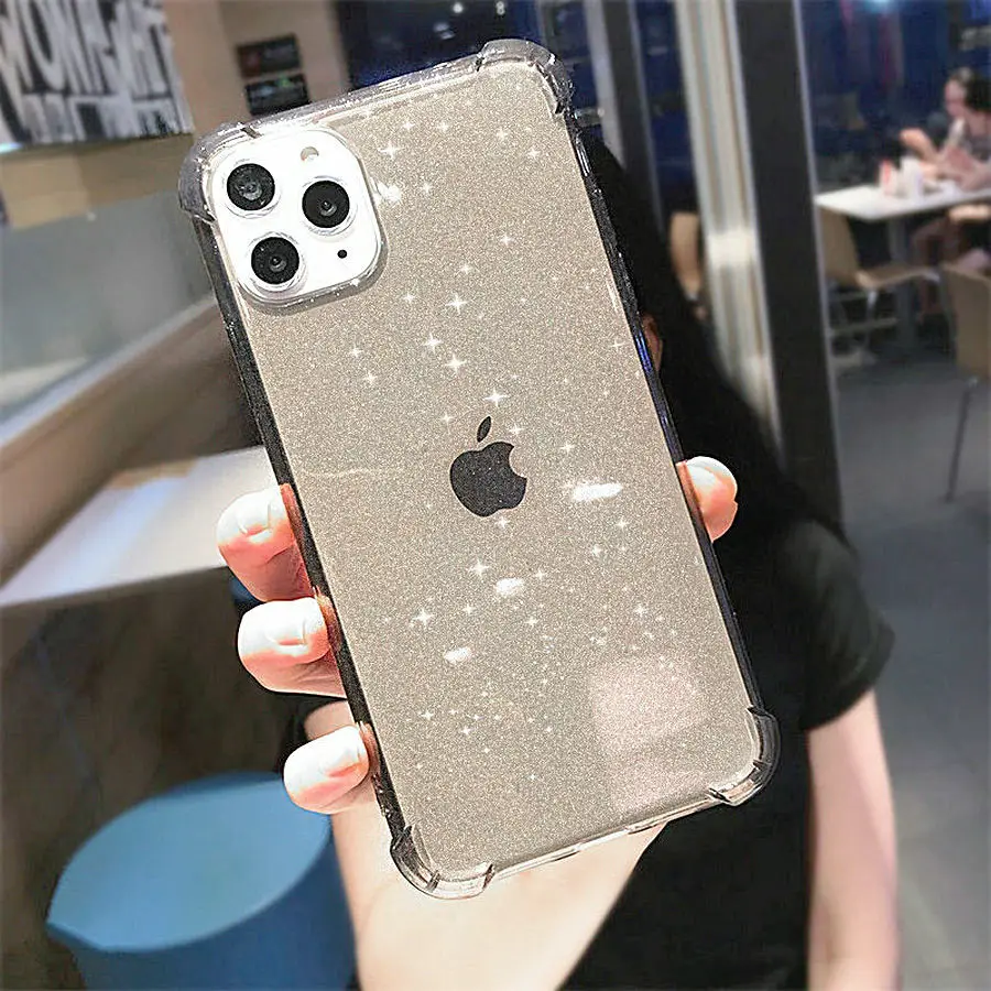 Индивидуальный чехол для iphone xs max противоударный блестящий телефона с блестками