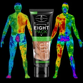 Men Eight Pack Stronger Muscle Cream Remove Fat Weight Burning Muscle Smooth Lines Press Fitness