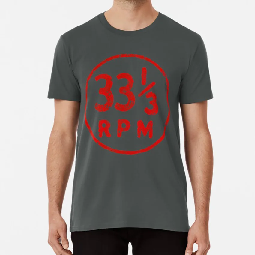 33 1/3 об/мин виниловая записывающая икона футболка третий thirtythree rpm музыка записи
