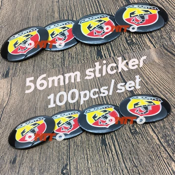 

Wholesale Price Aluminum Sticker 56mm 2.2" 100pc Abarth Decorative Wheel Hubcap Emblem Badge Cover Decal Car Styling Accessorie