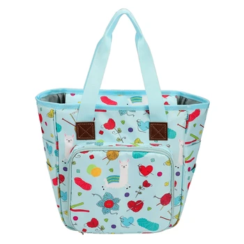 

Knitted Bags, Travelled Yarn Storage Handheld Bags for Yarn, Needles and Accessories, Lightweight, Large Capacity