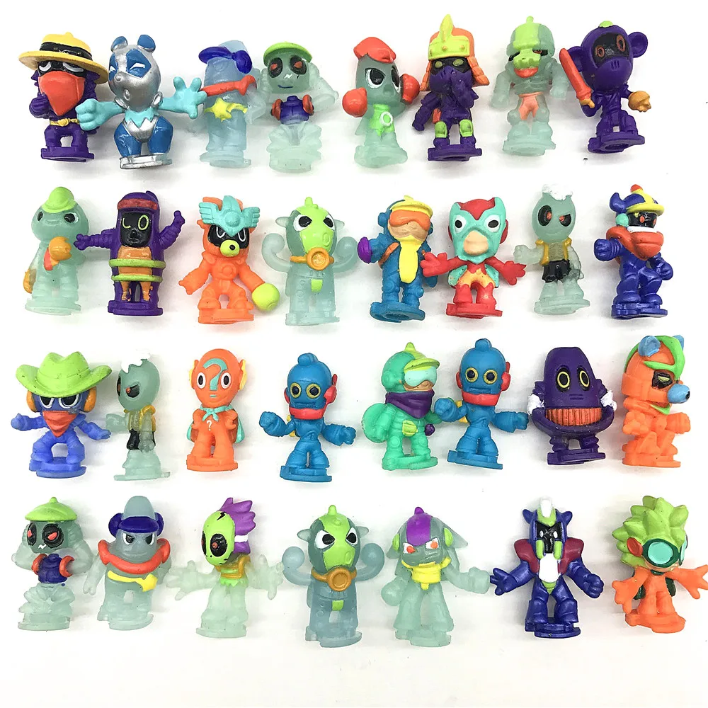 

simulation luminous alien plastic twisted egg Toy Zomlings Superzings Anime ornaments doll