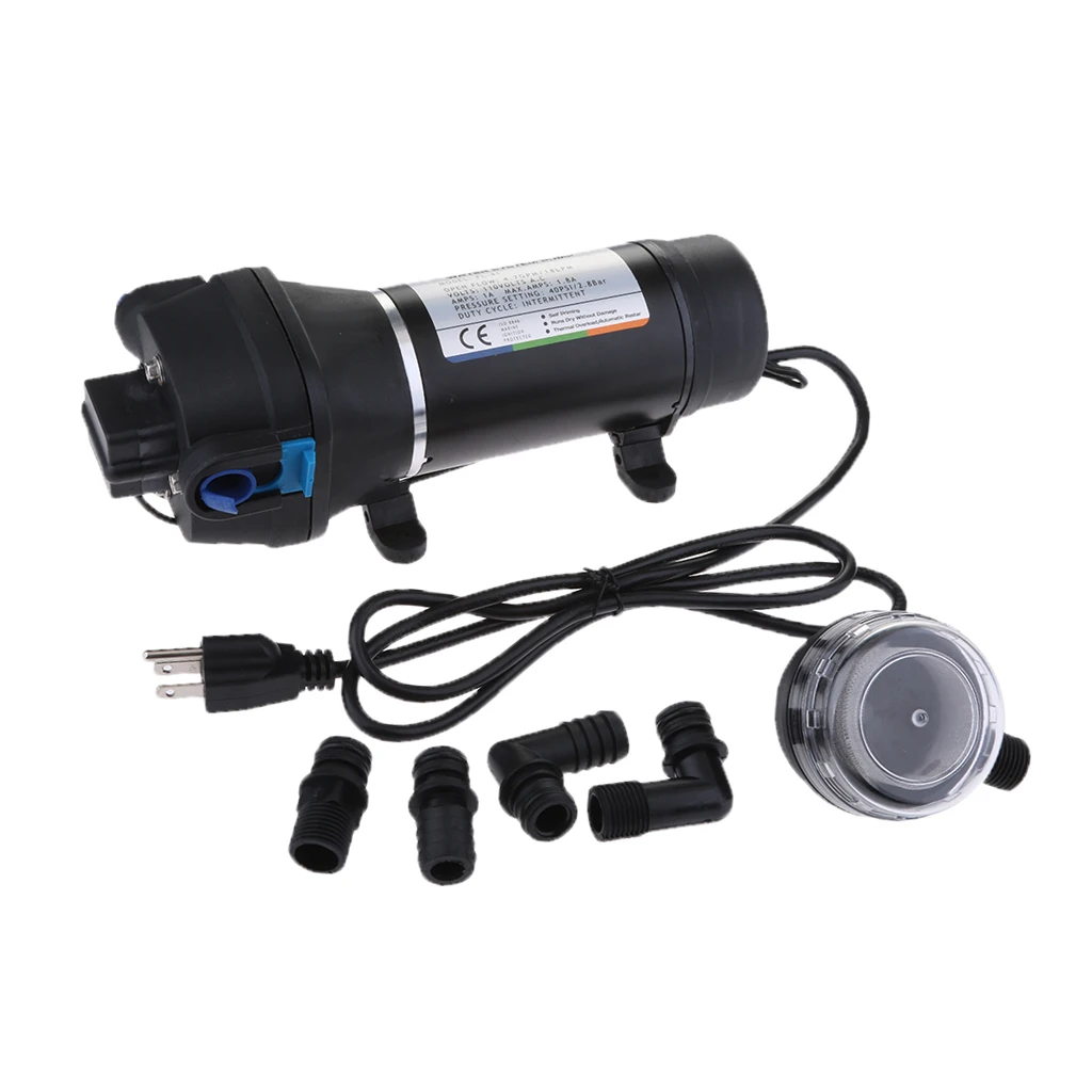AC 110V Мембранный Водяной напорный насос 4,7 GPM 40PSI самовсасывающий лодочный FL-41