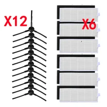 Filtre Hepa pour aspirateur Robot ilife A8 a40 a6 a4 a4s, pièces de filtre, brosse latérale, danhui, 18 pièces/lot