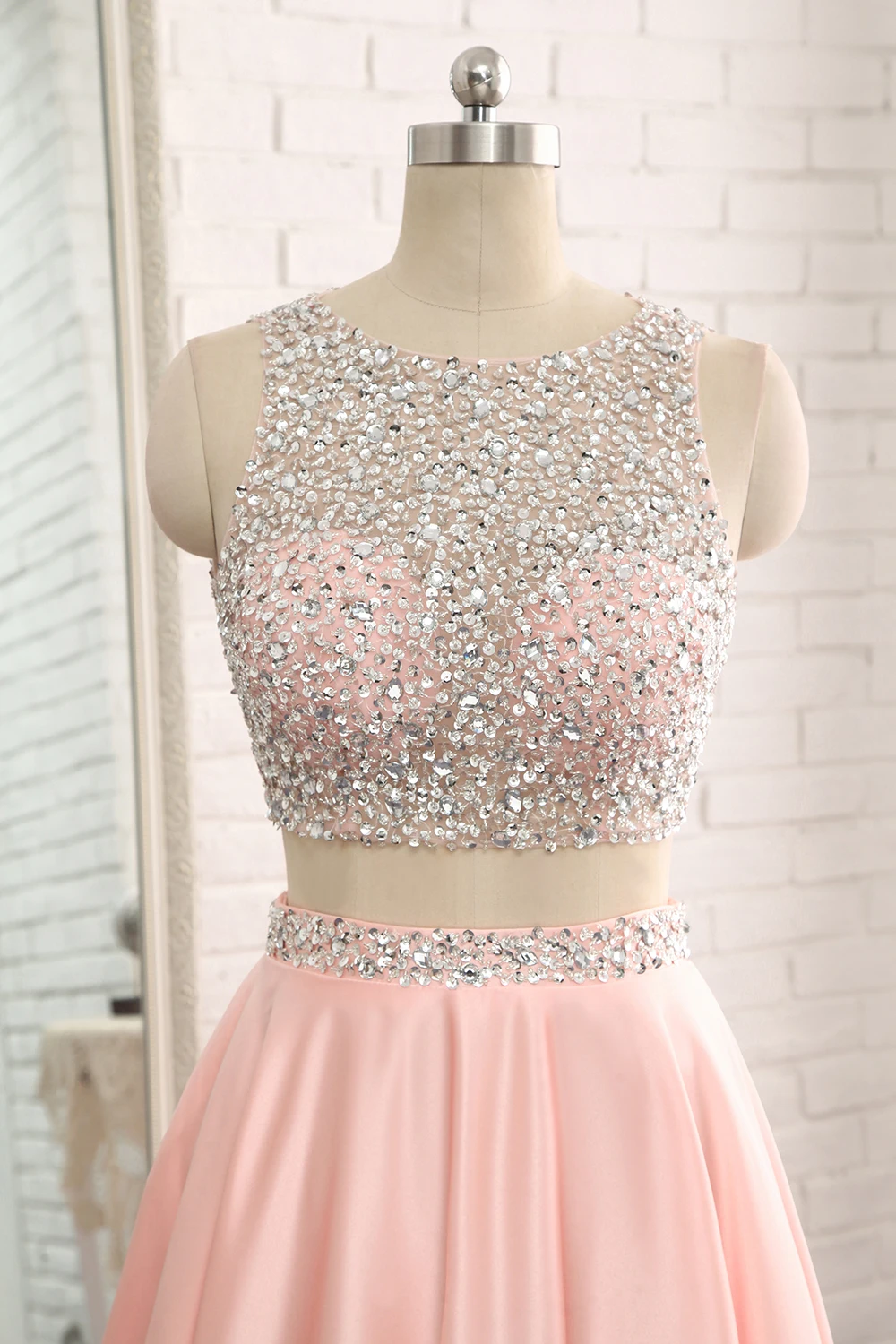 Fashion-2-Pieces-Long-Evening-Dresses-Vestidos-de-festa-Beading-Floor-Length-Satin-Abendkleider-Formal-Prom (1)