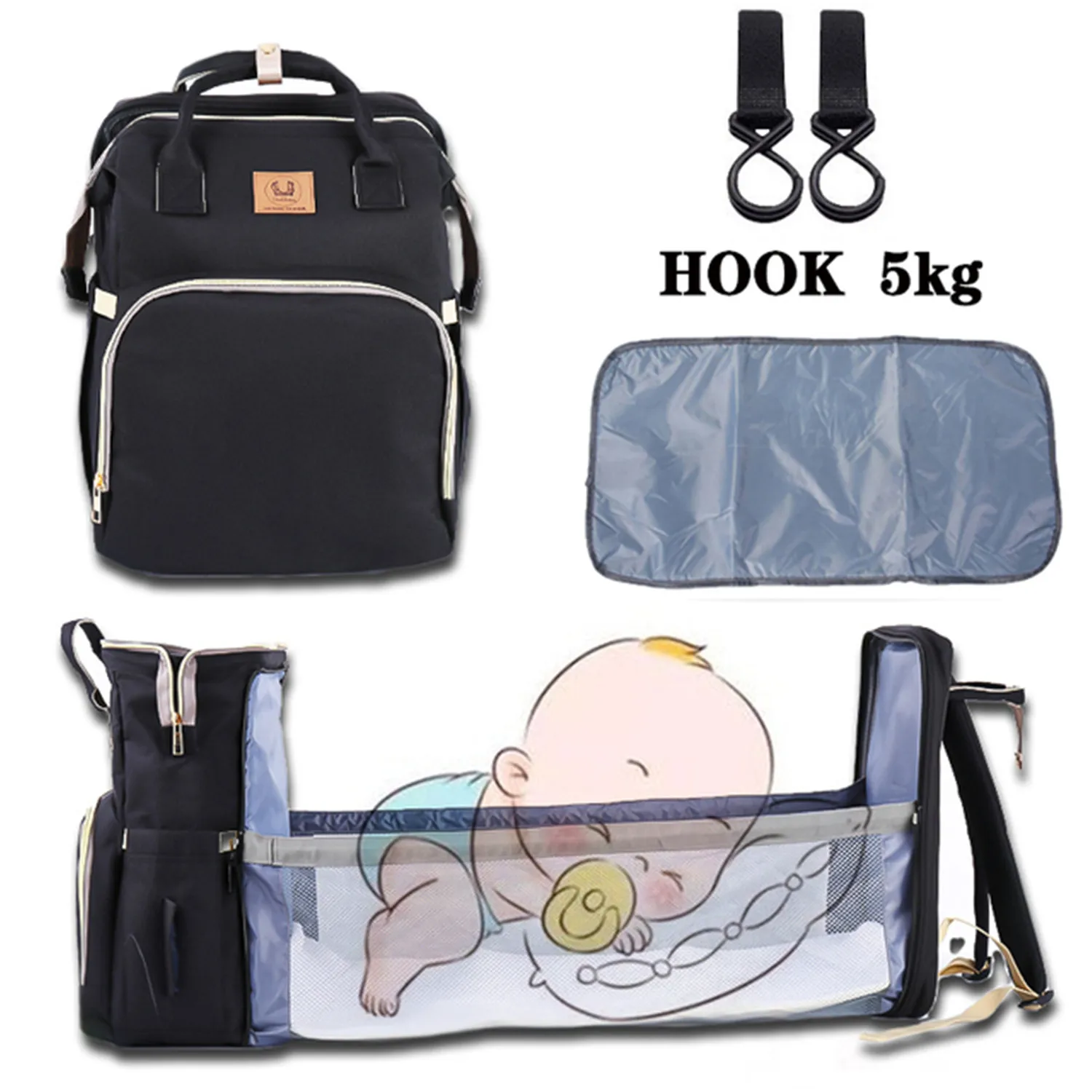 baby-diaper-bag-bed-backpack-for-mom-maternity-bag-for-stroller-nappy-bag-large-capacity-nursing-bag-for-baby-care-upgrade-hooks