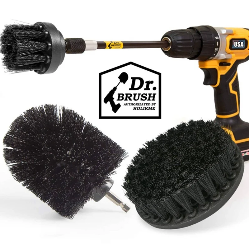 

4Pcs Drill Brush Power Electric Scrubber Cleaner Car Wheel Hub Rim Brush Tool For Kitchen Bathroom Tile Surfaces Cleaning Tools