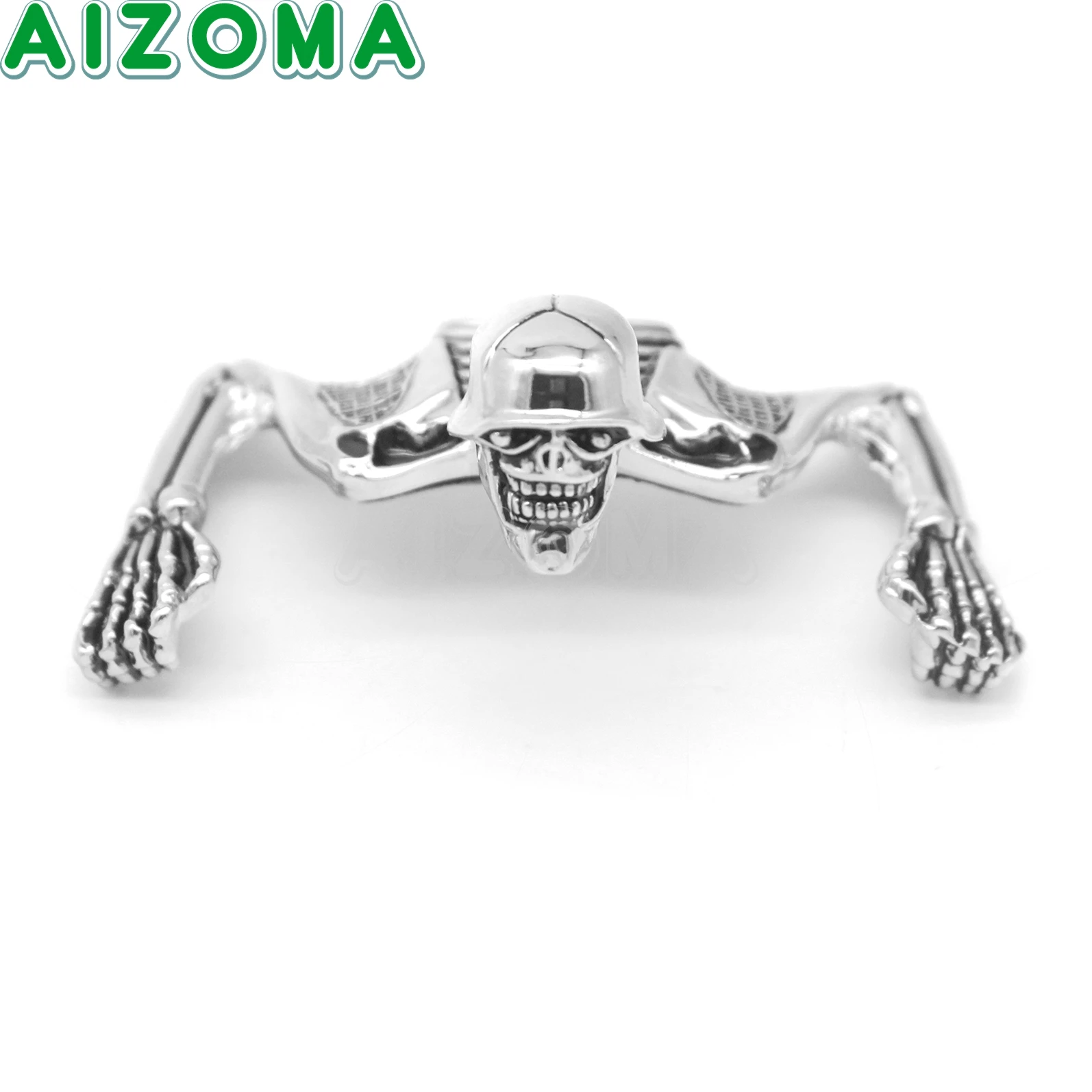 Cool Motorcycle Accessories Punk Skeleton Skull Head Ornament HeadLight Mud  Guard Metal Statue For Harley Custom Cafe Racer - AliExpress, image size:1594x1594