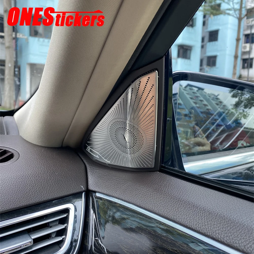 For Mercedes Benz E Class W212 2009-2015 Car Styling Accessories Door Window A Pillar Triangle Tweeter Audio Speaker Cover Trim |
